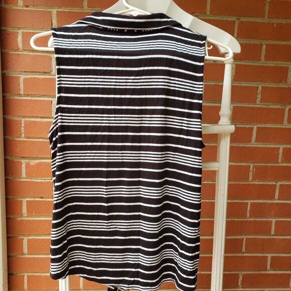 EUC LOFT soft wear sleeveless in radiant black / white stripes allover (MP) - Picture 3 of 3